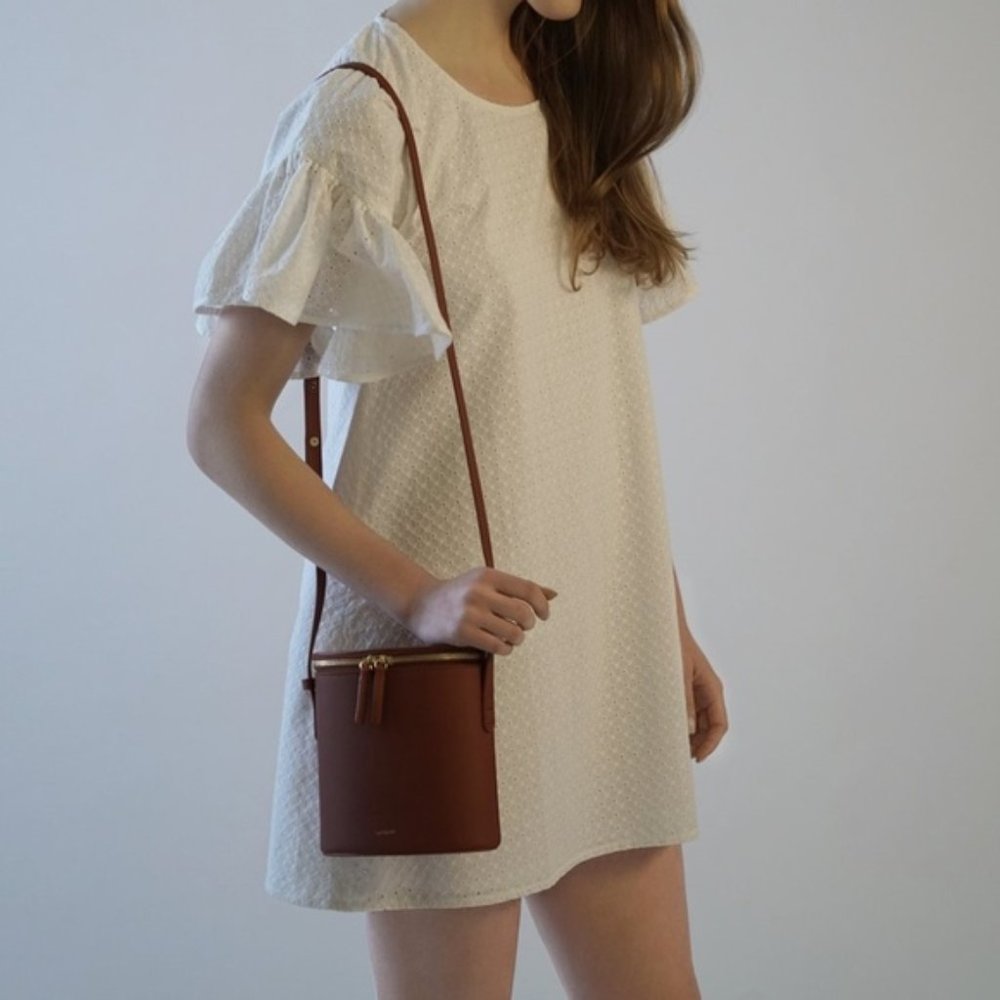 Maison Labiche Paris  White Eyelet Sheath Dress M